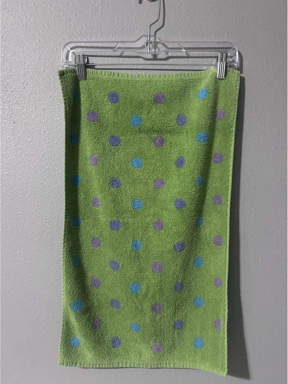 Polka Dot  Hand Towel Green Blue Purple